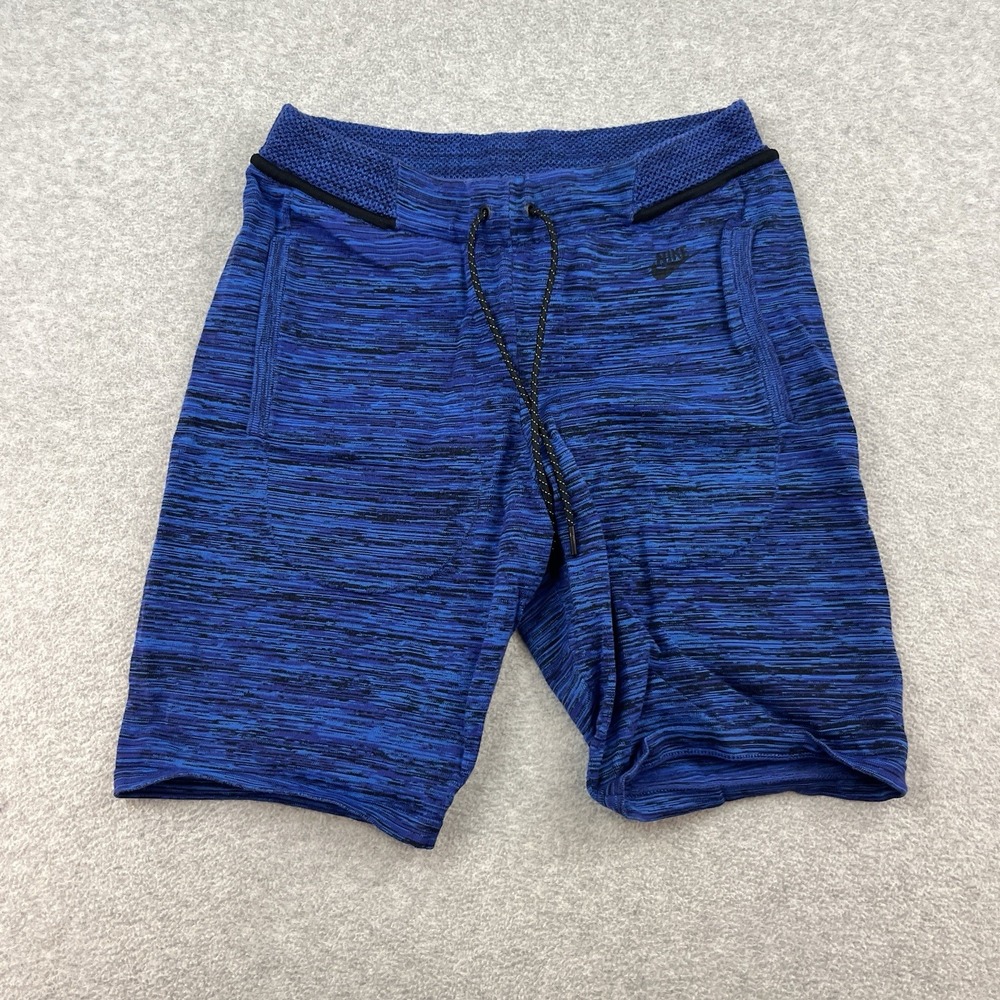 Nike Tech Knit Shorts Mens XL Cobalt Blue Black Performance Stretch 747980-439